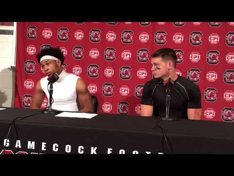 Muschamp and the comedy duo of Javon Kinlaw and Taylor Stallworth talk win over Florida