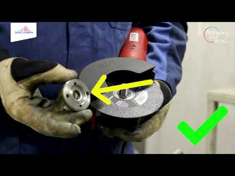 How to mount a cutting disc onto an angle grinder correctly