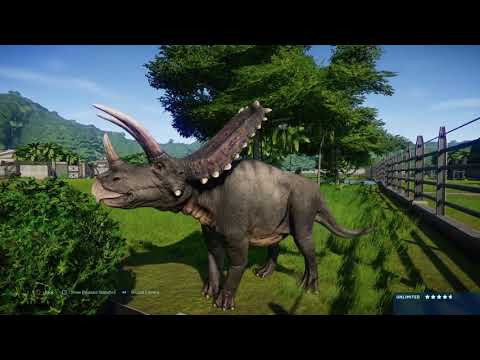 Jurassic World Evolution: Pentaceratops vs Carcharadontosaurus (Base Genome)