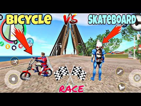 rope hero vice town game | cycle vs skateboard race | rope hero game | rope hero vice town #ropehero