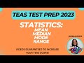 ATI TEAS REVIEW (2023) | MATH | Mean, Median, Mode, Range Word Problem