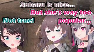 Matsuri and Riona say Subaru is too popular, but Subaru doesn't agree [hololive/ENG Subs]
