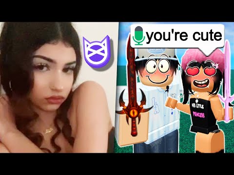 I Hired An E-GIRL To Play Roblox BLADE BALL VOICE CHAT...