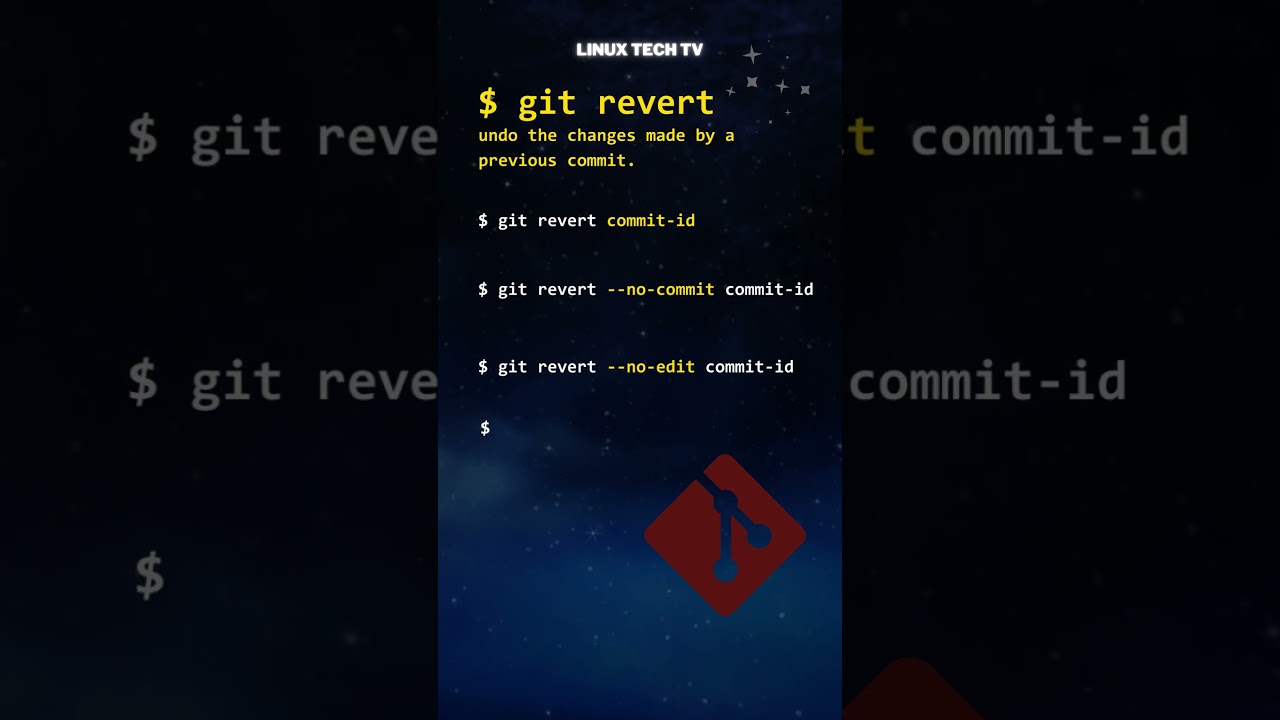 21. Master Git | git revert command | git basics @LinuxTechTV pro Git