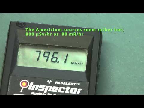 Radioactive Americium 241: high alpha counts (cpm) is not high gamma (µSv) level