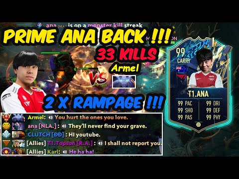 Prime Ana Back ?? T1.Ana [Templar Assassin] Rampage Feat Karl vs Fnatic.Armel Dota 2 pro Gameplay