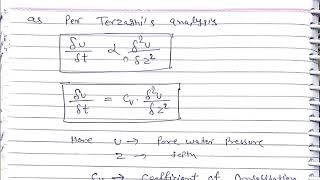 Terzaghi s one dimensional consolidation theory | Lec-4 | Soil Mechanics | State AEN & JEN |