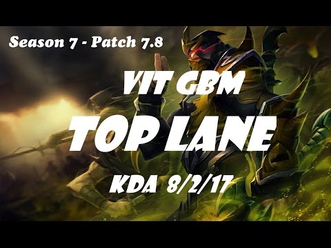 VIT GBM Shen vs Nautilus Top Lane Patch 7.7 - League Of Legends Korean Ranked Challenge
