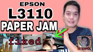 How to fix EPSON L3110 PAPER JAM, BLINKING RED LIGHT. #epsonl3110 #paperjam