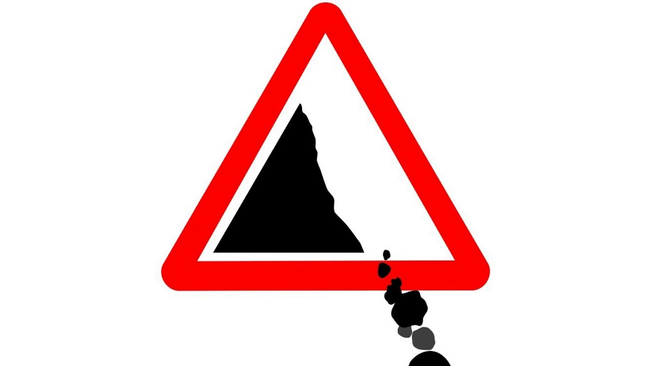 Watch video Road Sign Animation (Falling Rocks) Now Road Sign Animation (Falling Rocks)