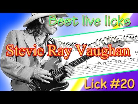 Stevie Ray Vaughan - best live blues licks #20 (guitar-lesson)