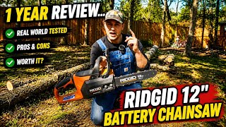 RIDGID 12 battery chainsaw 1 year HONEST REVIEW