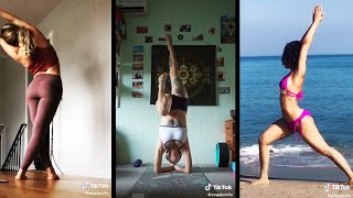 Yoga Girls Shows You How To Get The Perfect Sexy Workout 🤎 Sexy Yoga Workout Girls TikTok Challenge