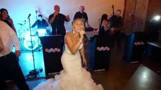 Video thumbnail of "The bride sings Don't Stop Believing at her own wedding// Dave Thomas, ASC- All Set Creations"