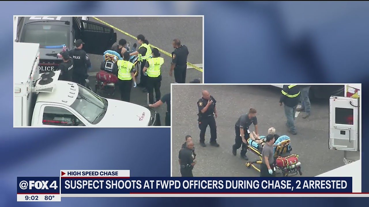 Suspect shoots at Fort Worth police officers during chase