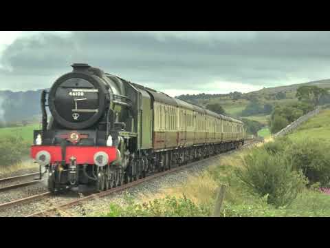 LMS 46100 Royal Scot on The Fellsman,  Stopping for water at Horton-in-Ribblesdale PM 24/08/2022