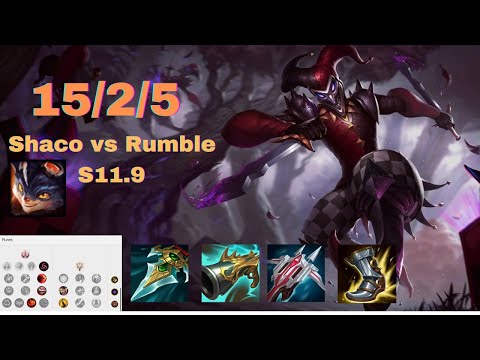OneShot Shaco vs Rumble(Jungle), EUW Gold 1, Duo Q