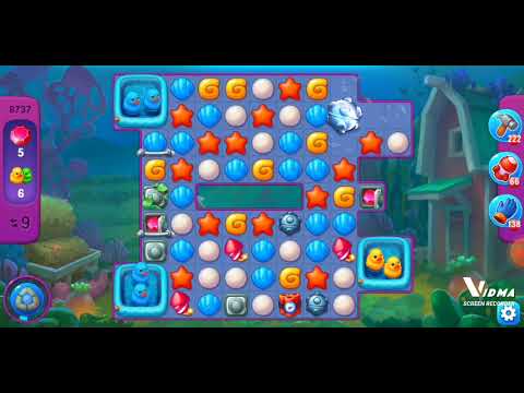 Fishdom. 8737 super hard level no boosters and diamonds. 20 moves