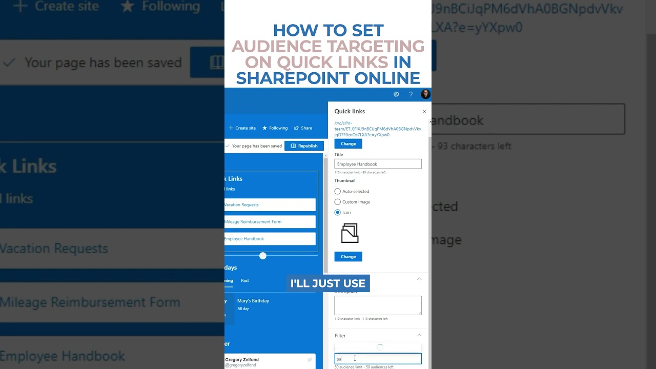 Step-by-Step Guide: Audience Targeting in SharePoint Quick Links