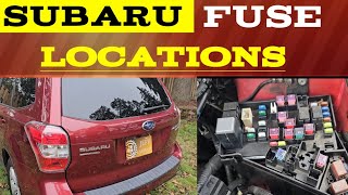 Fuse Box Location & Diagram For Subaru Forester (2013-2018)