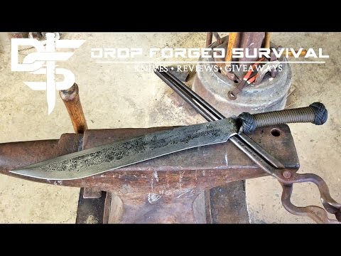 BlackSmithing - Forging a Tactical Bush Sword - Forged In Fire