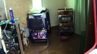 Gutted Gunbalina Arcade Cab and Disassembled Ridge Racer 2 Project