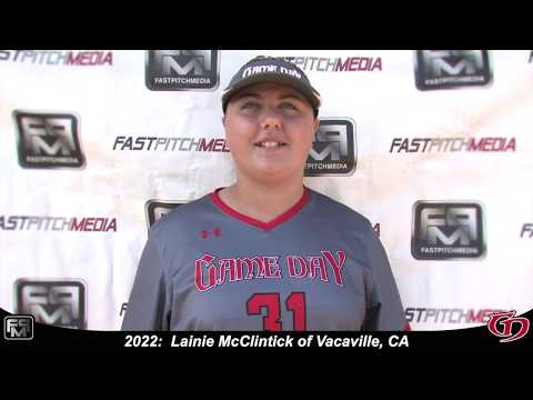 2022 Lainie McClintick Pitcher and First Base Softball Skills Video - Game Day