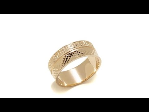 Sevilla Silver with Technibond Greek Key Band Ring