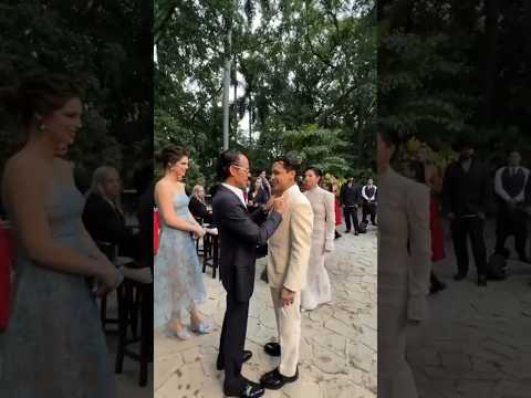 Marc Anthony felicitando a Nodal y Ángela Aguilar por su boda #nodal #marcanthony #angelaaguilar