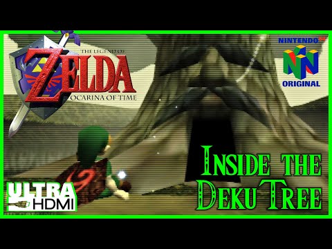 THE LEGEND OF ZELDA Ocarina of Time N64 - Inside the Deku Tree Walkthrough [N64 Original UltraHDMI]