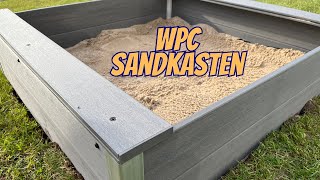 schöner WPC Sandkasten für Kinder I Aufbau I Saharasand