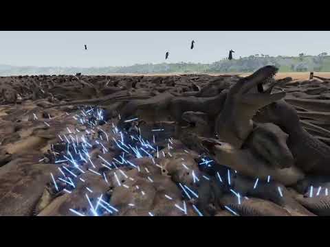 10.000 T-REX vs 100.000 LASER KNIGHT | ULTIMATE EPIC BATTLE SIMULATOR 2