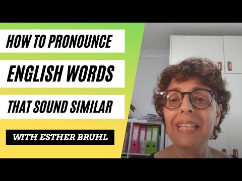 English Words That Sound Similar - How to Pronounce Them