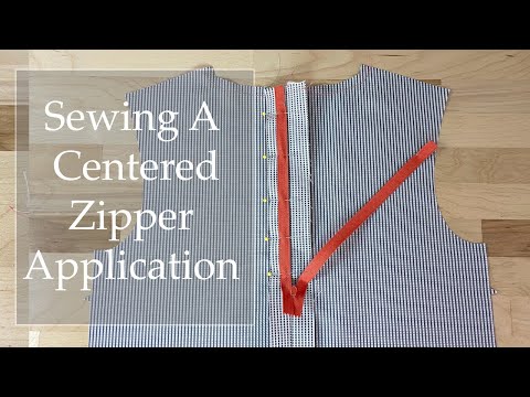 Sewing A Centered Zipper Application
