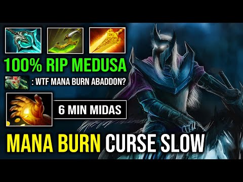 WTF 6MIN MIDAS Unlimited Mana Burn Disperser 100% Counter Medusa Max Agility Abaddon Dota 2