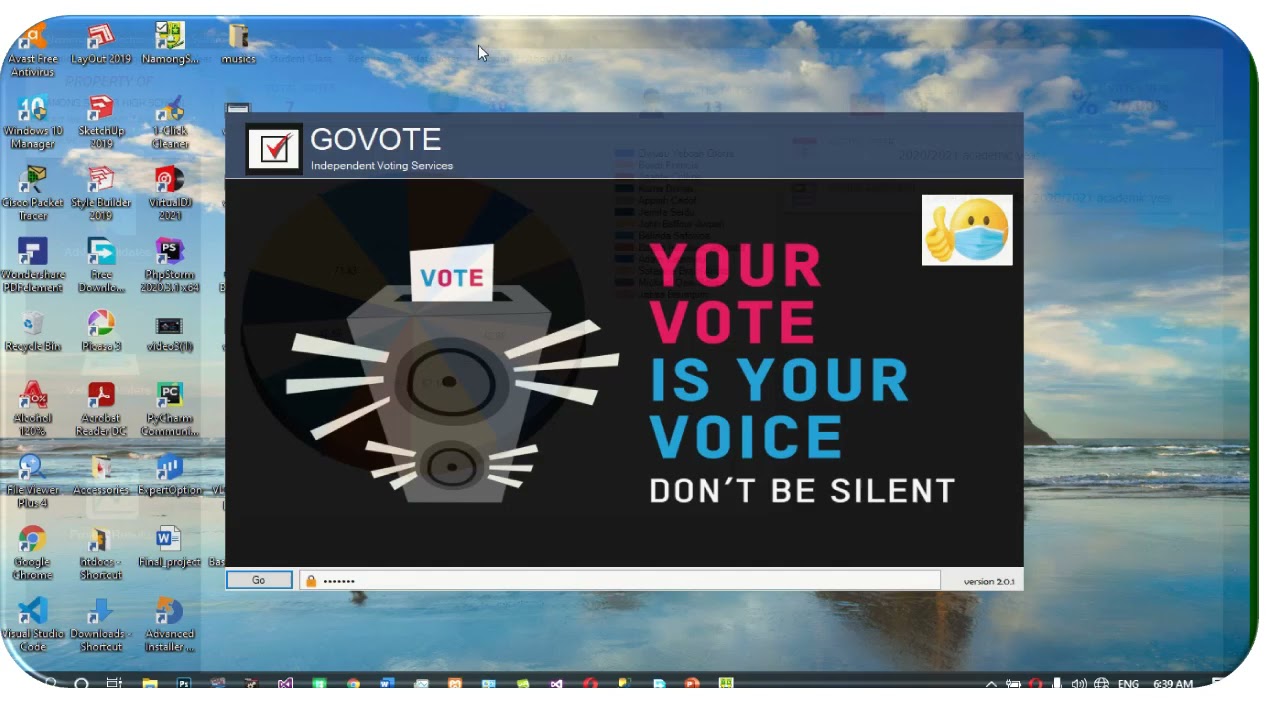 Electronic voting system for secondary schools