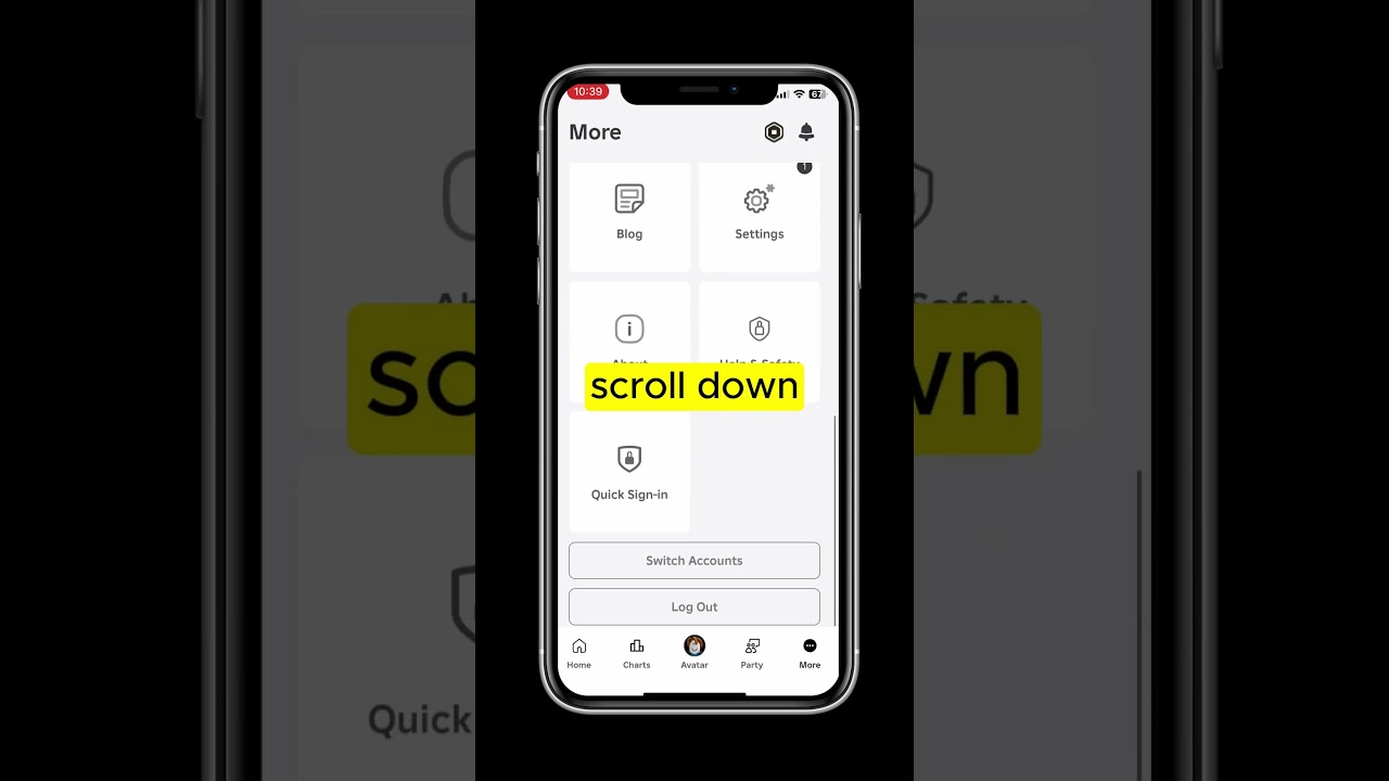 How to use switch account feature on #robloxmobile #roblox