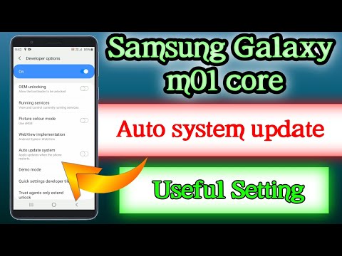 Samsung Galaxy m01 core Auto System Update Useful Setting