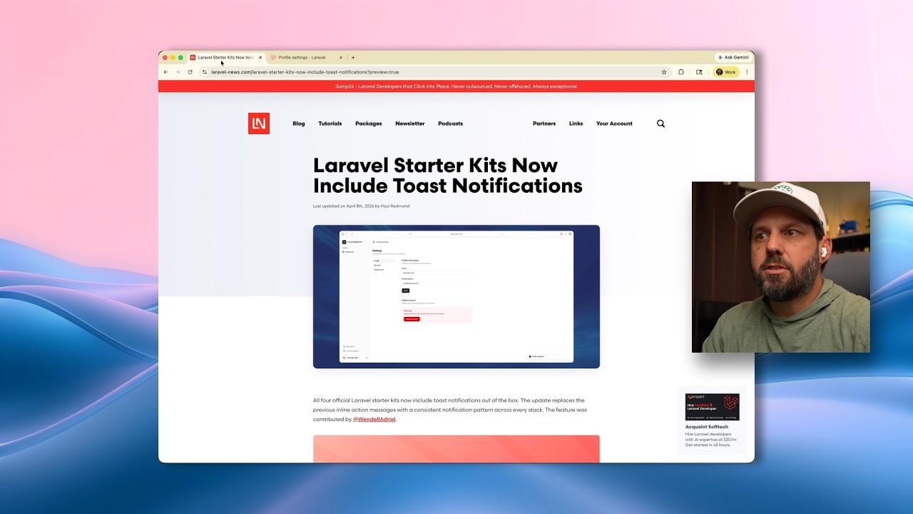 Toast Notifications Are Now Built Into Laravel Starter Kits