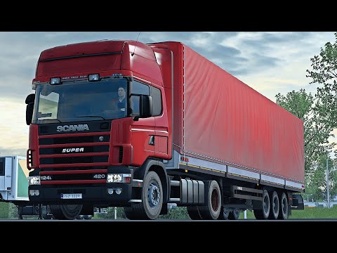 4K | ETS2 1.43 | Pomezania | Scania 124L 420 | Biała góra 🇵🇱 - Postolin 🇵🇱