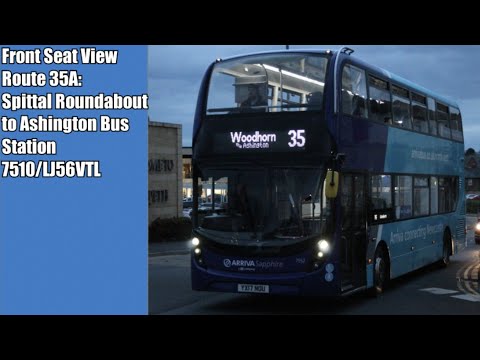 Front Seat View | Route 35A: Spittal Roundabout to Ashington Bus Station - 7510/LJ56VTL