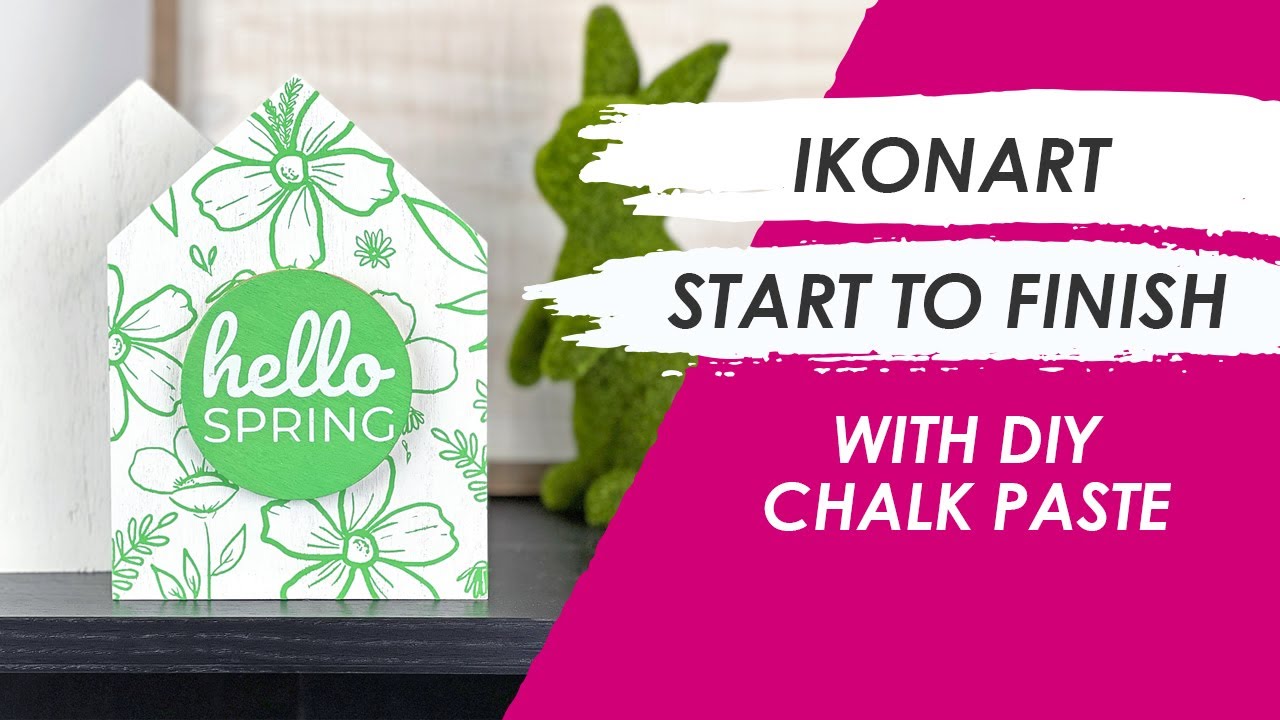 Ikonart Project Start To Finish | Artwork & Stencil Tutorial | Hello Spring Sign | Gravit Designer