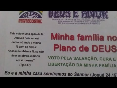 Aos domingos culto da família na Igreja pentecostal Deus é amor de Jacutinga rs