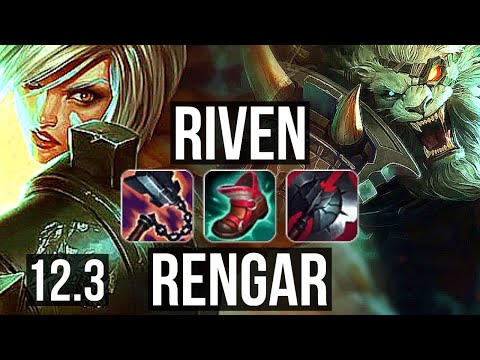 RIVEN vs RENGAR (TOP) | Rank 3 Riven, 3.5M mastery, 7 solo kills, 1000+ games | BR Challenger | 12.3