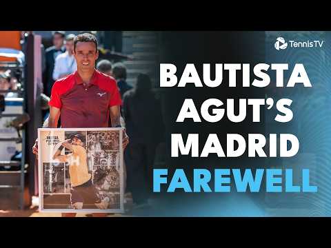 Roberto Bautista Agut Bids Farewell to Madrid 🧡 | Full Post-Match Ceremony