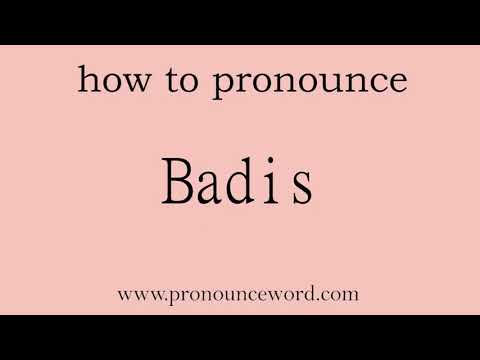 Badis: How to pronounce Badis in english (correct!).Start with B. Learn from me.