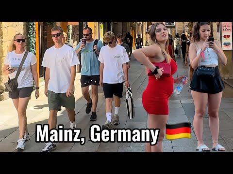 Mainz Alemanha / Tour em Mainz na Alemanha 4k 60fps