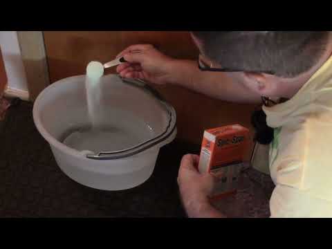 Cleaning The Floor With Vintage Powdered Spic And Span Pine