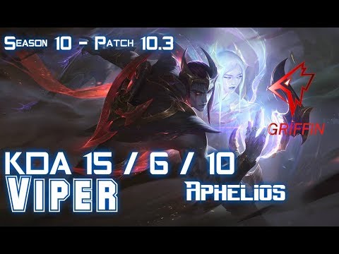 GRF Viper APHELIOS vs JHIN ADC - Patch 10.3 KR Ranked