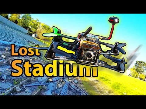 MiniQuad exploring abandoned Soccerfield "Lindenstadion" in Eisenstadt